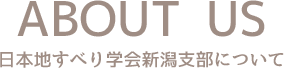 ABOUT US 日本地すべり学会新潟支部について